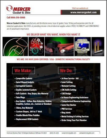 The Mercer Gasket and Shim Linecard